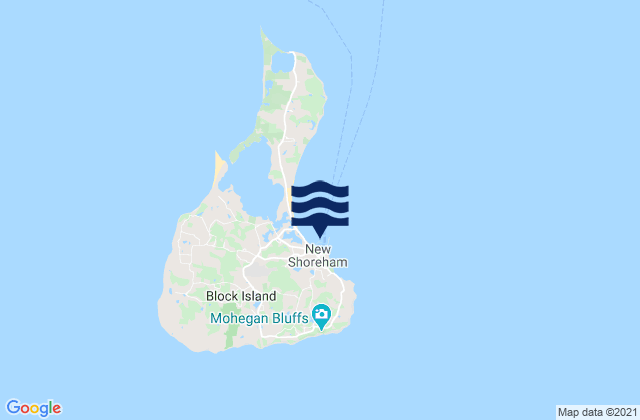 Karte der Gezeiten Block Island East (New Shoreham), United States