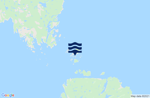 Karte der Gezeiten Block Islands, Canada