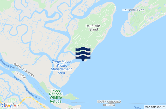 Karte der Gezeiten Bloody Point (Daufuskie Island), United States