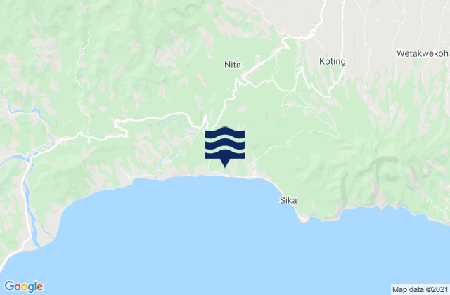 Karte der Gezeiten Bloro, Indonesia