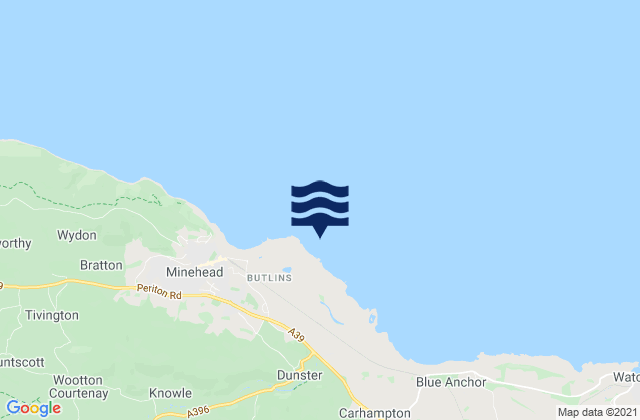 Karte der Gezeiten Blue Anchor Bay, United Kingdom