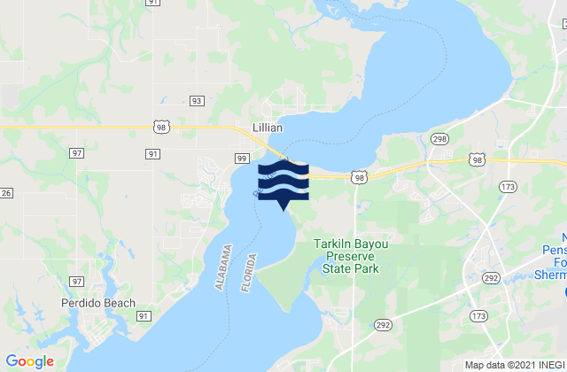 Karte der Gezeiten Blue Angels Park, United States