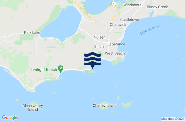 Karte der Gezeiten Blue Haven Beach, Australia
