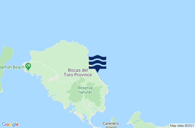 Karte der Gezeiten Bluff, Panama