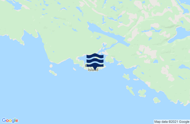 Karte der Gezeiten Blunden Harbour, Canada