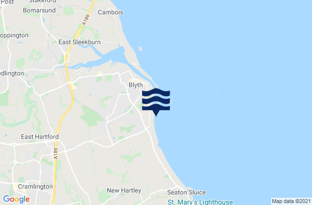Karte der Gezeiten Blyth Beach, United Kingdom