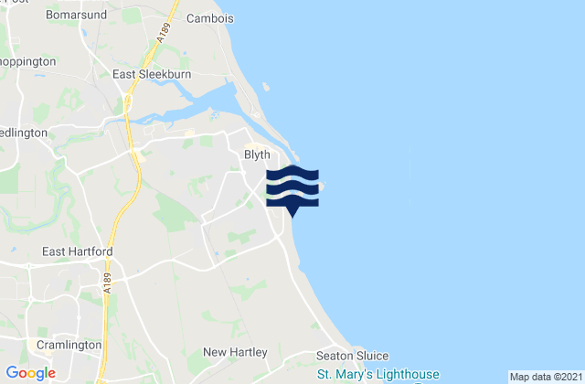 Karte der Gezeiten Blyth South Beach, United Kingdom