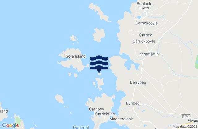 Karte der Gezeiten Bo Island, Ireland