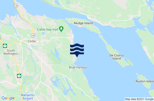 Karte der Gezeiten Boat Harbour, Canada