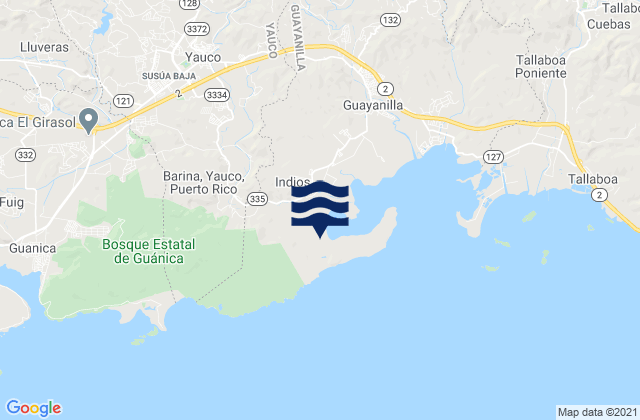 Karte der Gezeiten Boca Barrio, Puerto Rico