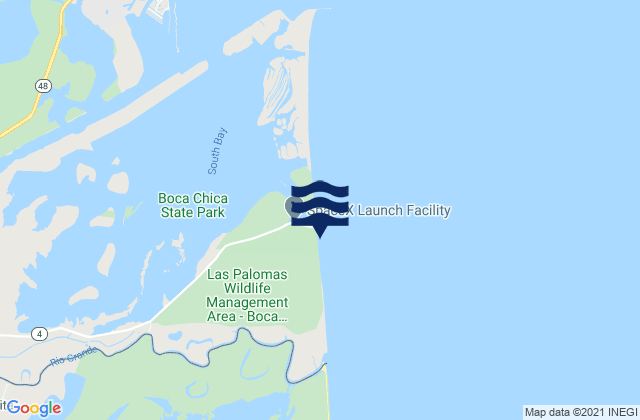 Karte der Gezeiten Boca Chica Beach, United States