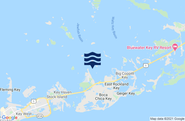 Karte der Gezeiten Boca Chica Key Long Point, United States
