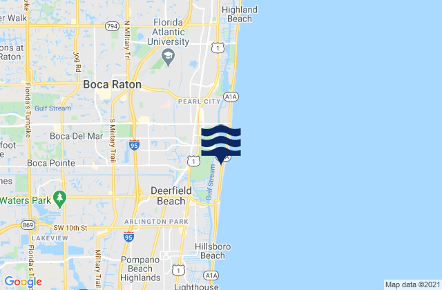 Karte der Gezeiten Boca Del Mar, United States