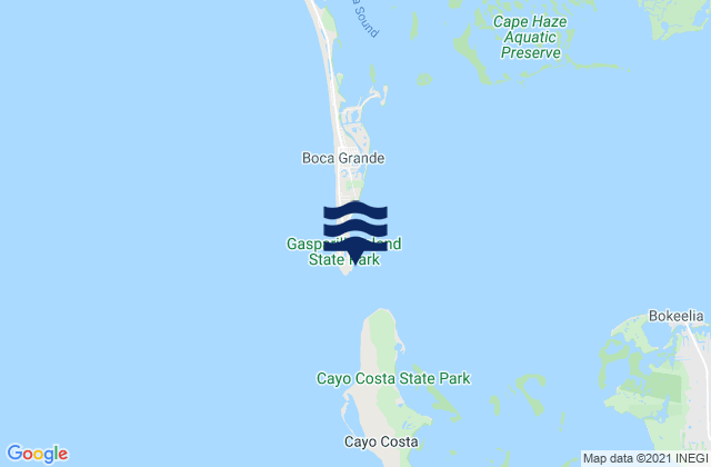 Karte der Gezeiten Boca Grande (Charlotte Harbor), United States