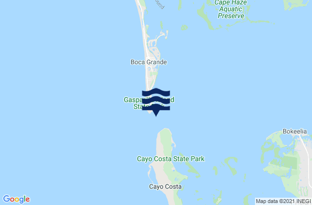 Karte der Gezeiten Boca Grande Pass Charlotte Harbor, United States