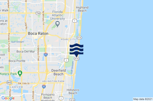 Karte der Gezeiten Boca Raton (Lake Boca Raton), United States