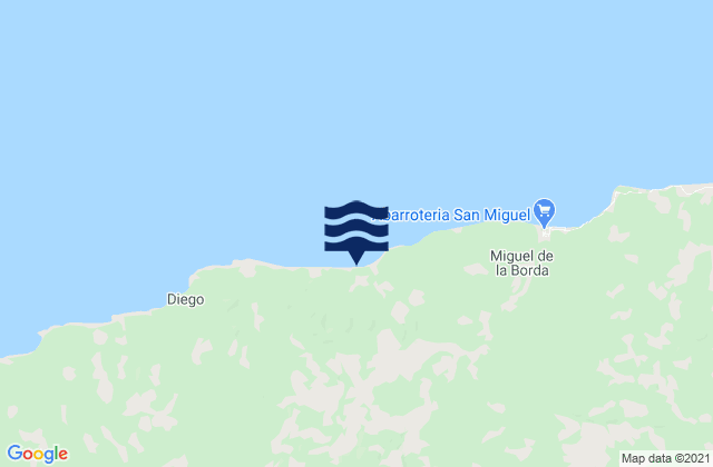 Karte der Gezeiten Boca del Guásimo, Panama