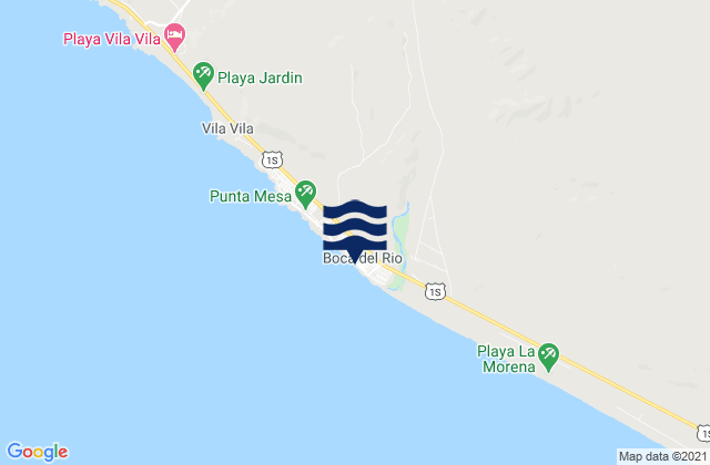 Karte der Gezeiten Boca del Rio, Peru