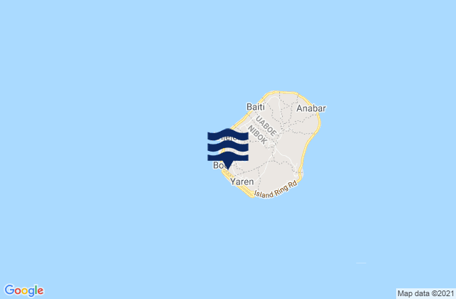Karte der Gezeiten Boe District, Nauru