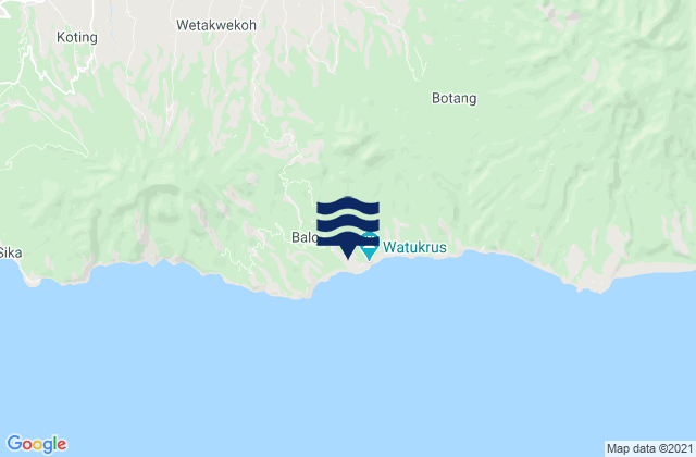 Karte der Gezeiten Bola, Indonesia
