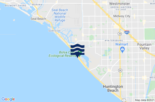 Karte der Gezeiten Bolsa Chica State Beach, United States