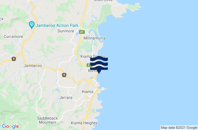 Karte der Gezeiten Bombo Beach, Australia