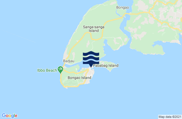Karte der Gezeiten Bongao, Philippines