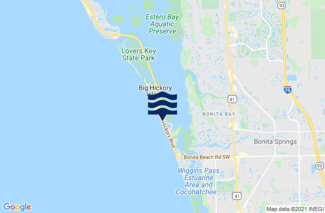 Karte der Gezeiten Bonita Beach, United States