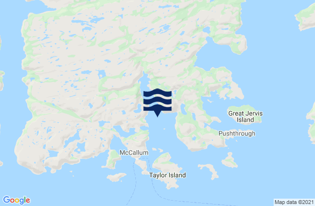 Karte der Gezeiten Bonne Bay, Canada