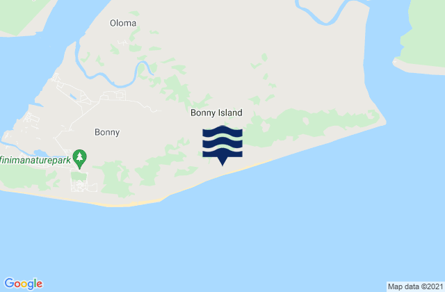 Karte der Gezeiten Bonny, Nigeria