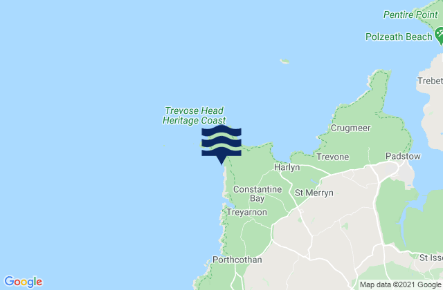 Karte der Gezeiten Booby's Bay, United Kingdom