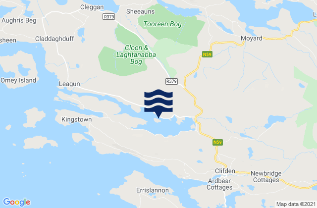 Karte der Gezeiten Boolard Island, Ireland