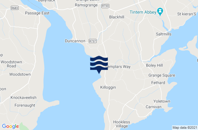 Karte der Gezeiten Booley Bay, Ireland