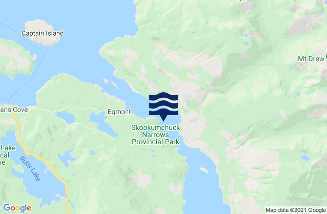 Karte der Gezeiten Boom Islet, Canada