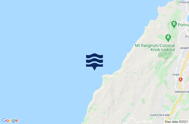 Karte der Gezeiten Boom Rock, New Zealand