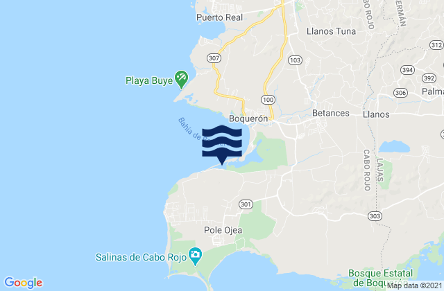 Karte der Gezeiten Boquerón Barrio, Puerto Rico
