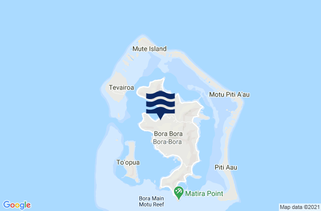 Karte der Gezeiten Bora-Bora, French Polynesia