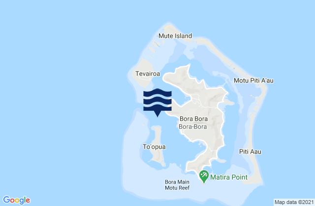 Karte der Gezeiten Borabora Island, French Polynesia