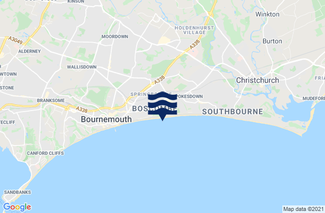 Karte der Gezeiten Boscombe Pier, United Kingdom