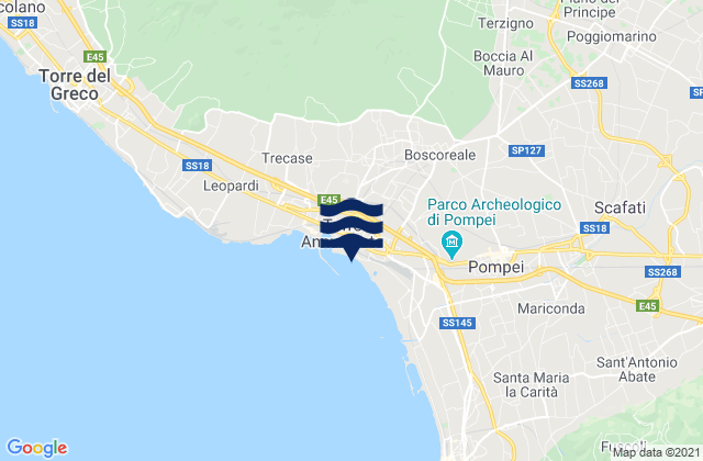Karte der Gezeiten Boscoreale, Italy