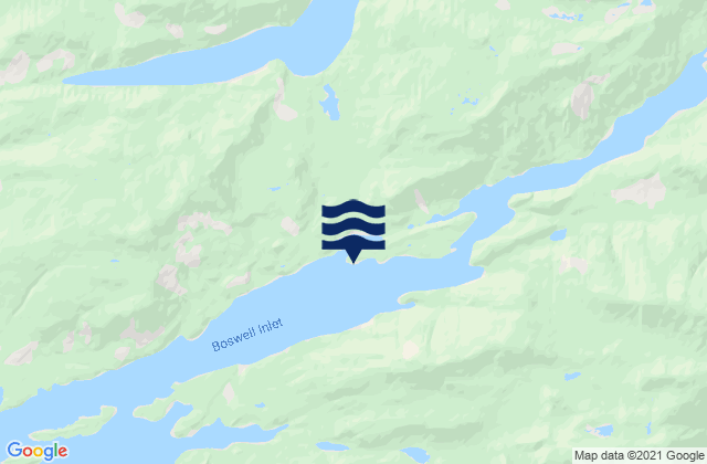 Karte der Gezeiten Boswell Inlet, Canada