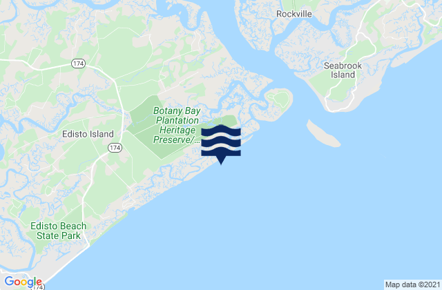 Karte der Gezeiten Botany Bay Island, United States