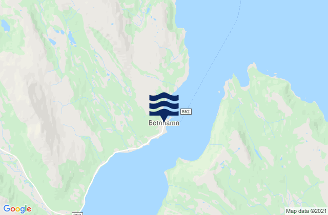 Karte der Gezeiten Botnhamn, Norway