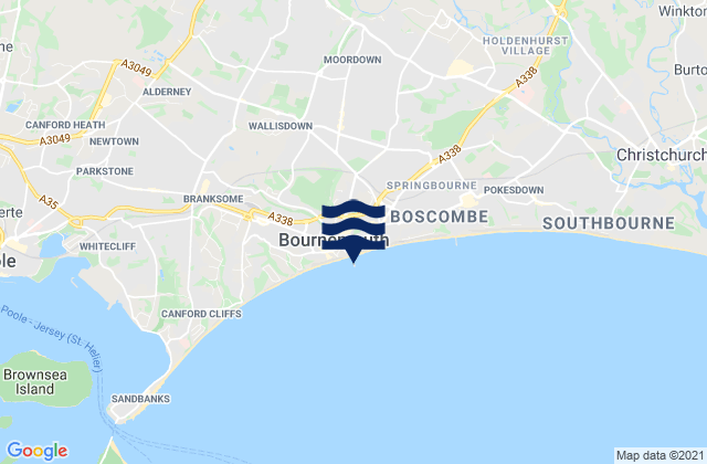 Karte der Gezeiten Bournemouth Pier, United Kingdom