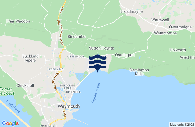 Karte der Gezeiten Bowleaze Cove Beach, United Kingdom