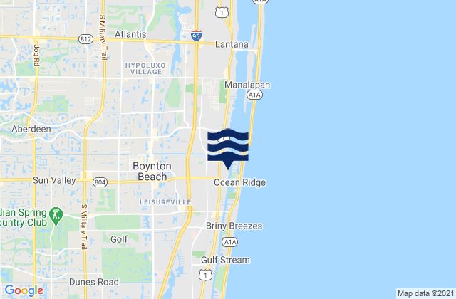 Karte der Gezeiten Boynton Beach, United States