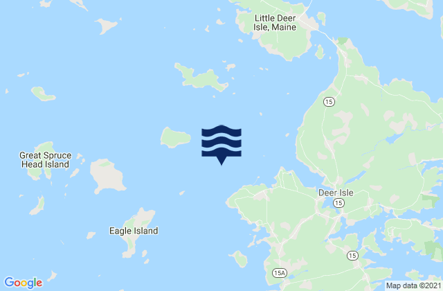 Karte der Gezeiten Bradbury Island ESE of, United States