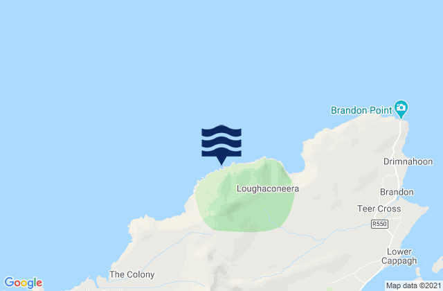Karte der Gezeiten Brandon Head, Ireland