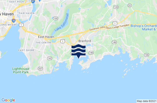 Karte der Gezeiten Branford Harbor, United States