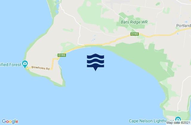 Karte der Gezeiten Bridgewater Bay, Australia